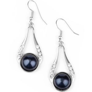 Pearly blue earrings